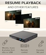 Grouptronics GTDVD-181 Compact Multi Region DVD Player with Karaoke & USB view 6