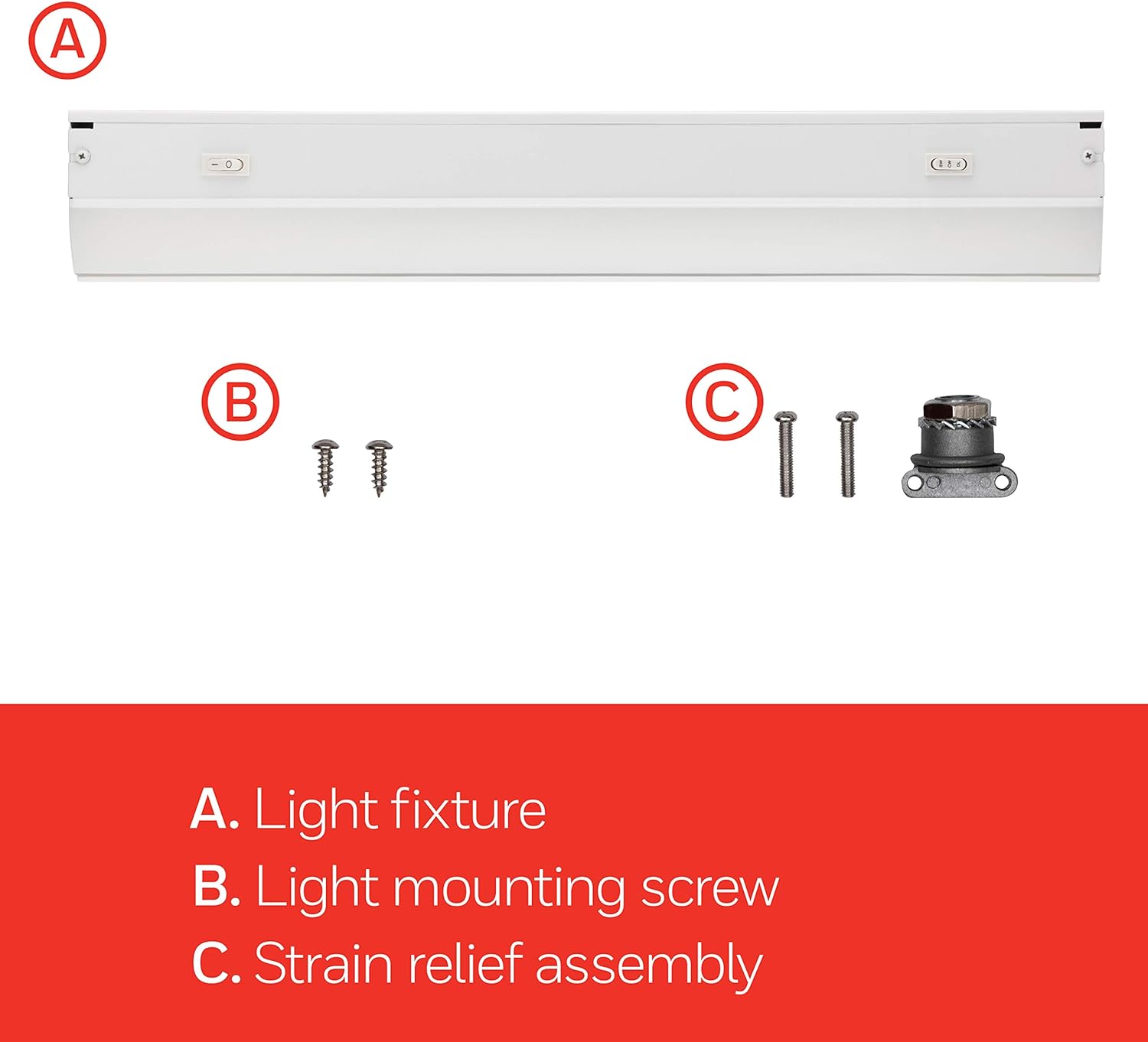 UltraPro 12in. Direct Wire LED Light Fixture, Selectable White, Selectable Brightness, LED Light Strip, Under Cabinet Lighting, 45366: Home Improvement