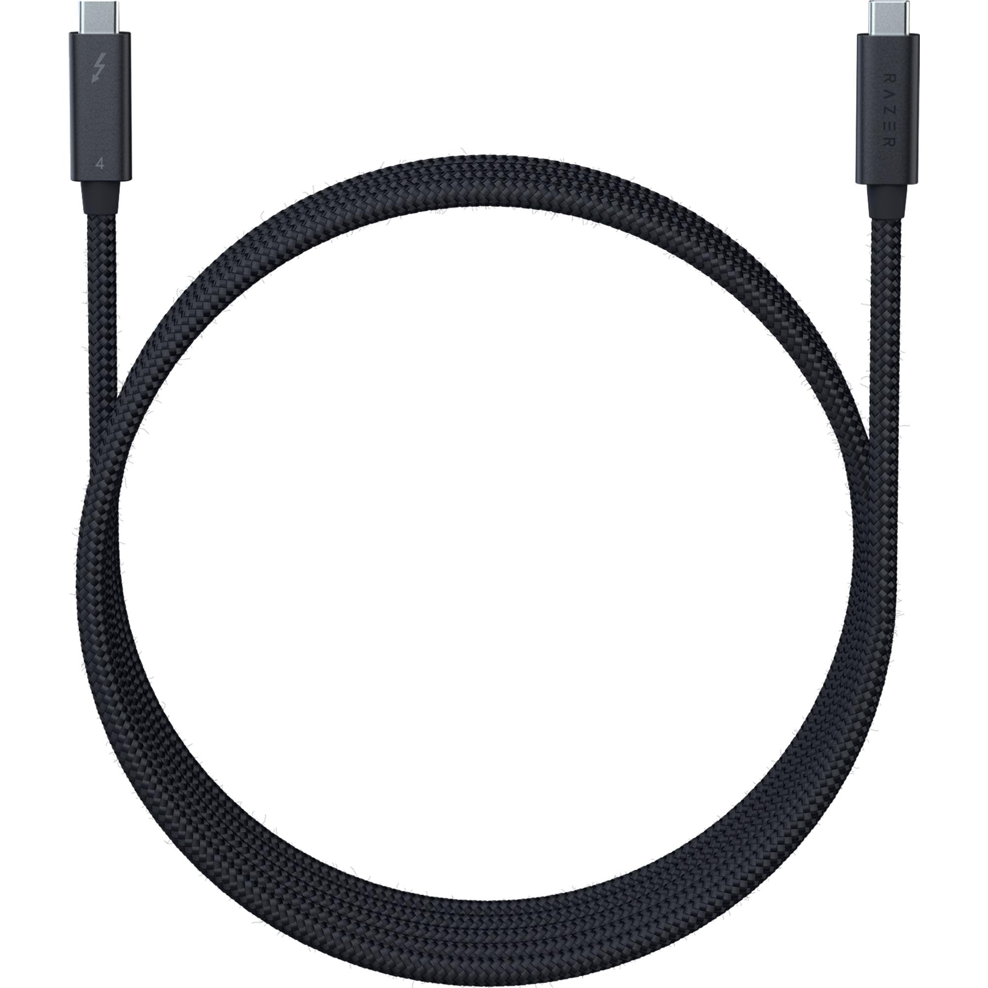 Thunderbolt 4 Cable (0.8m / 2.5ft): Up to 40 Gigabits Per Second - Up to 8K Resolutions - Up to 100W Charging - Compatible with Windows PC/Mac/Thunderbolt 3 Devices - Black