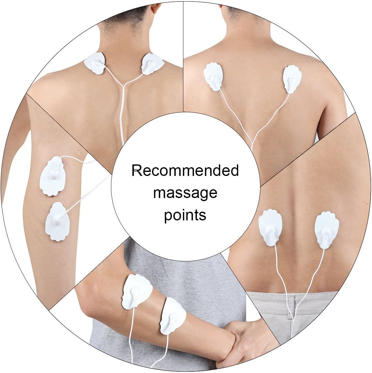 KEDSUM Rechargeable Tens Unit Muscle Stimulator, 3rd Gen Pain Relief 16 Modes Machine Electric Pulse Impulse Mini Massager with 8 Pads, 2 Electrode Wires and a 4-1 Electrode Wire: Health & Personal Care