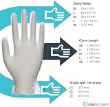 Unigloves Unicare Clear Vinyl GS0065 Extra Large Gloves 100 Pack view 4