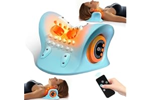 GYSIEN Neck Massager 2025, Neck and Shoulder Relaxer with Heat, 3 Modes, Portable Pillows for Pain Relief and Muscle Relax, 26° Angle Cervical Traction Device for Back, Shoulder