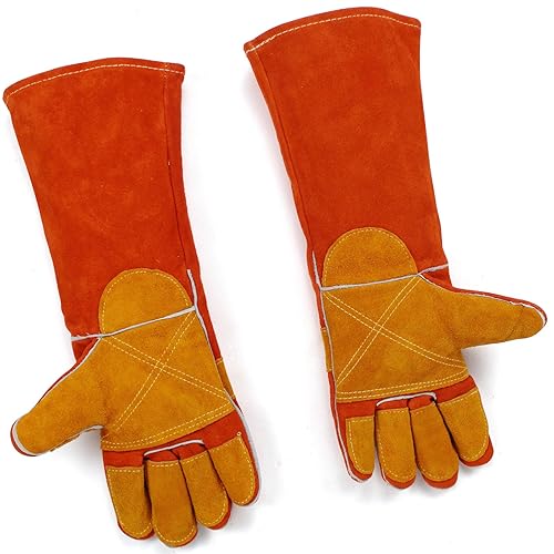 Welding Gloves Fireproof Gloves For Wood Burners GAMINO Welding