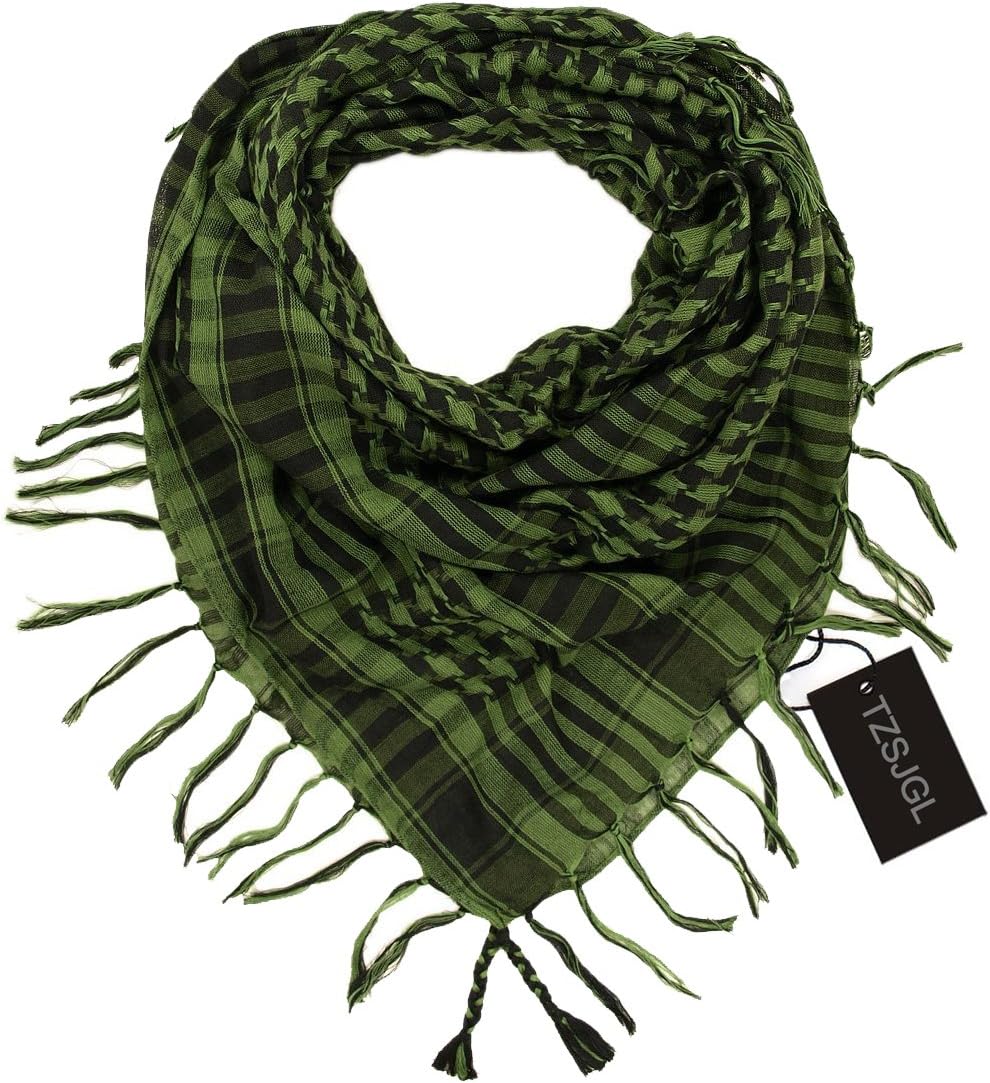 TZSJGL Arab Shemagh Kefflyeh Head Scarf Army Military Tactical Shawl Wrap
