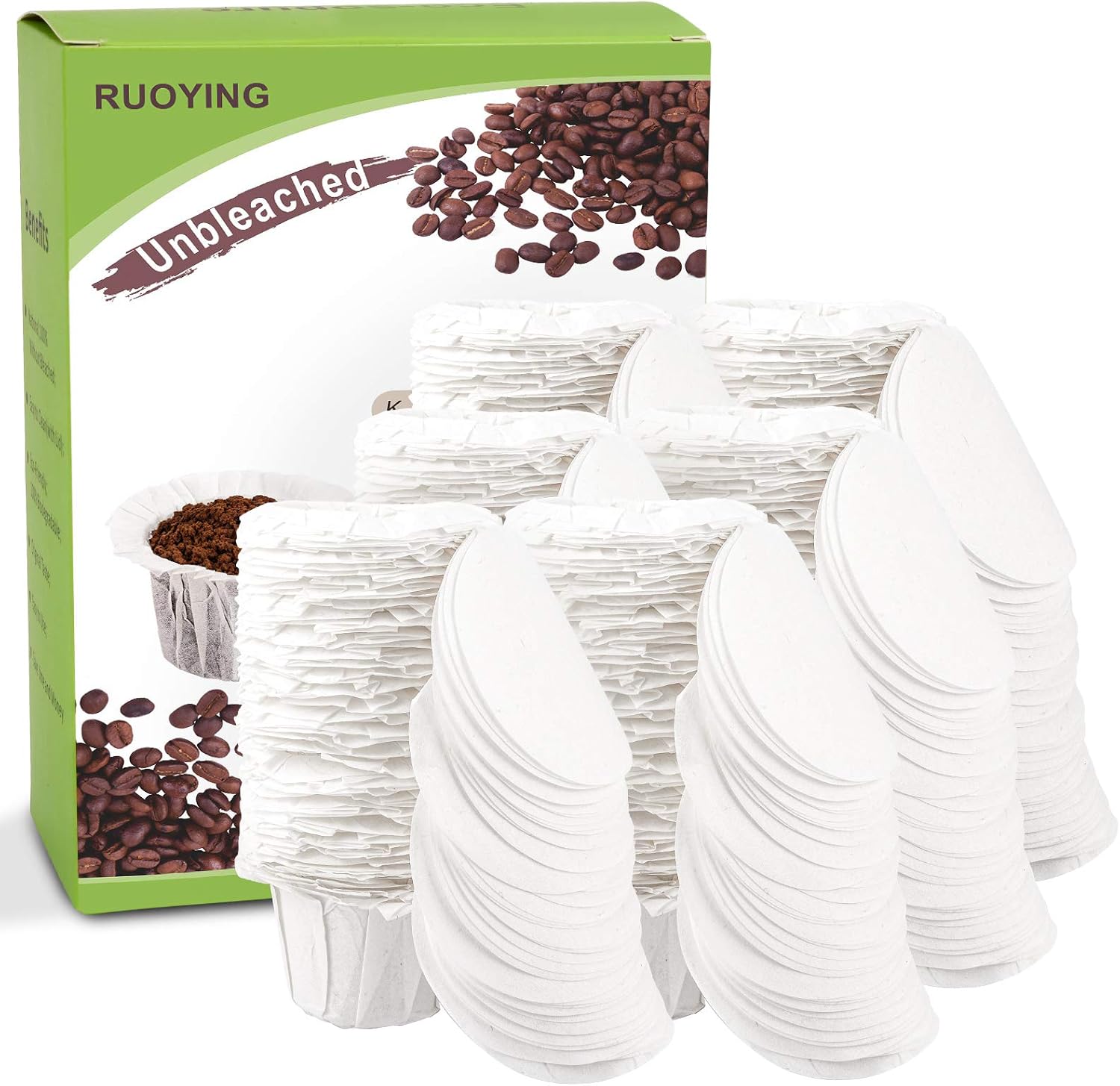 Amazon K Cup Coffee Paper Filters With Lid Disposable For Keurig 