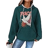 Biacolum Long Sleeve Sweatshirts for Women Fashion Retro Graphic Drawstring Plus Size Daily Wear Sports Hoodie