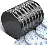 FINDMAG 8 Pack 30x3 mm Neodymium Magnets Disc 8 kg Pull Black NiCuNi Coated