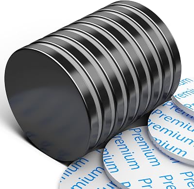 FINDMAG 8 Pack 30x3 mm Neodymium Magnets Disc 8 kg Pull Black NiCuNi Coated