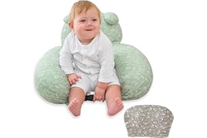 FILLEEP Nursing Breastfeeding Pillow with 2 Removable Cotton Covers, Ultra Soft Baby Feeding Pillow for More Support for Mom & Baby with Adjustable Waist Strap, Machine Washable, Plus Size
