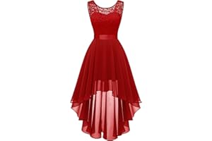 BeryLove Cocktail Formal Dresses 2025 Wedding Guest Party Prom Sleeveless Lace High Low Christmas Dress