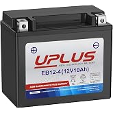 UPLUS YTX12-BS Motorcycle Battery AGM Maintenance Free | EB12-4 Powersports ATV Scooter Batteries High Performance Fit for Suzuki Kawasaki Aprilia Piaggio-Vespa