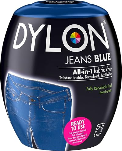 Dylon Washing Machine Fabric Dye Pod 350g Jeans Blue – Easy Colour