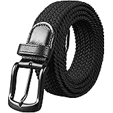 TACTICAL BIRD 1.38" Wide Elastic Fabric Woven Stretch Multicolored Braided Belts for Golf Casual Pants Jeans, Mens Gift Belt