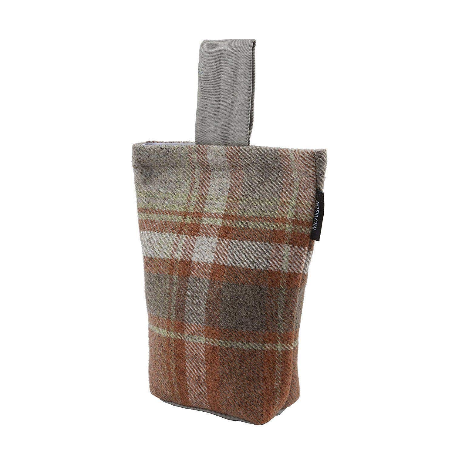 McAlister Textiles Heritage Burnt Orange Unfilled Fabric Door Stop,Tartan Plaid Patterned Decorative Doorstopper Novelty Gift Home Accessory 21x17cm (8x6.5 Inches)