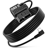 Dash Cam Hardwire Kit USB C &ndash; OBD Power Cable with 24H Parking Mode, Low Voltage Protection &amp; Driver Detection, Compatible with Redtiger, Wolfbox, Vantrue and Most Dash Camera