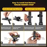 Defurhome Bike Light Set Front and Rear USB Rechargeable 2000mAh 4 Modes view 8