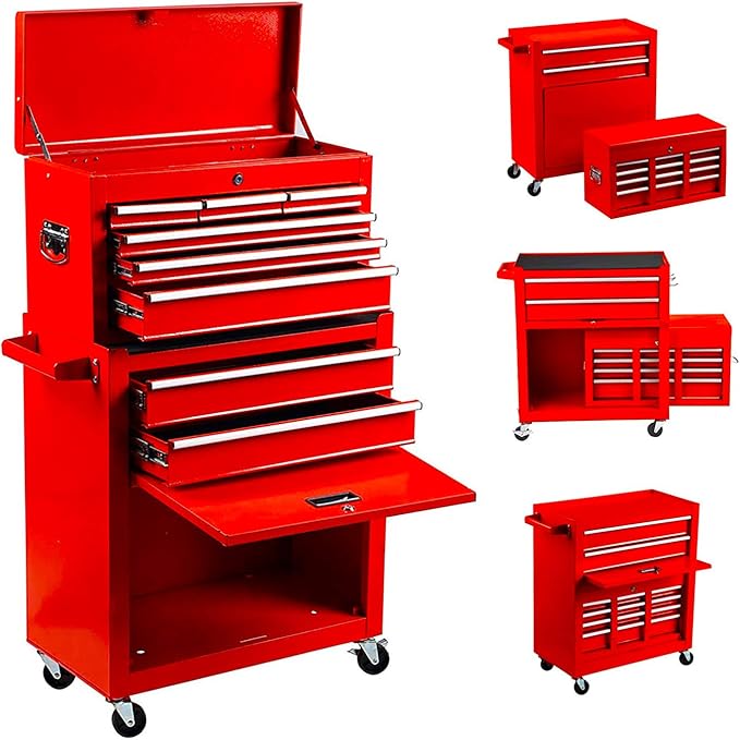 8Drawer Tool Chest Tool Box,High Capacity Rolling Tool