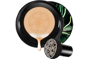 AUROVIDA Moisture Cushion CC Cream Foundation for Mature Skin - Flawless Concealer BB Cream with Mushroom Head, Long-Lasting Waterproof Air Cushion CC, Natural honey and pine Makeup cream, Even Skin Tone（03#）