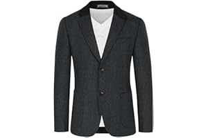 PJ PAUL JONES Mens Herringbone Blazer Vintage Tweed Wool Blend Sport Coat Jacket