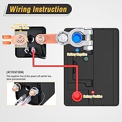Nilight Remote Battery Disconnect Switch 12V 250A
