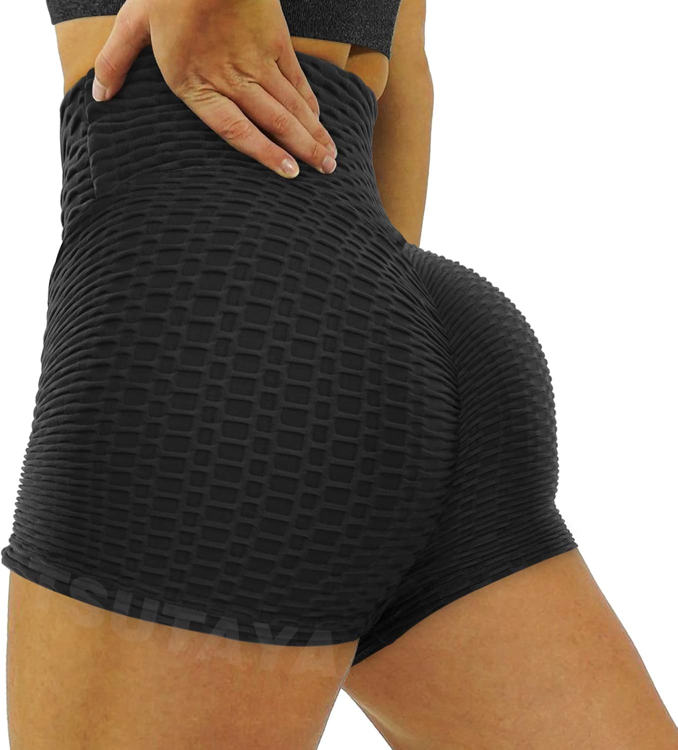 high waisted hot yoga shorts