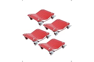 Wheel Dolly Set of 4, 6000LBS Capacity Car Wheel Dollies, Heavy Duty Vehicle Dolly with 360°Rotational Wheels for Moving Cars