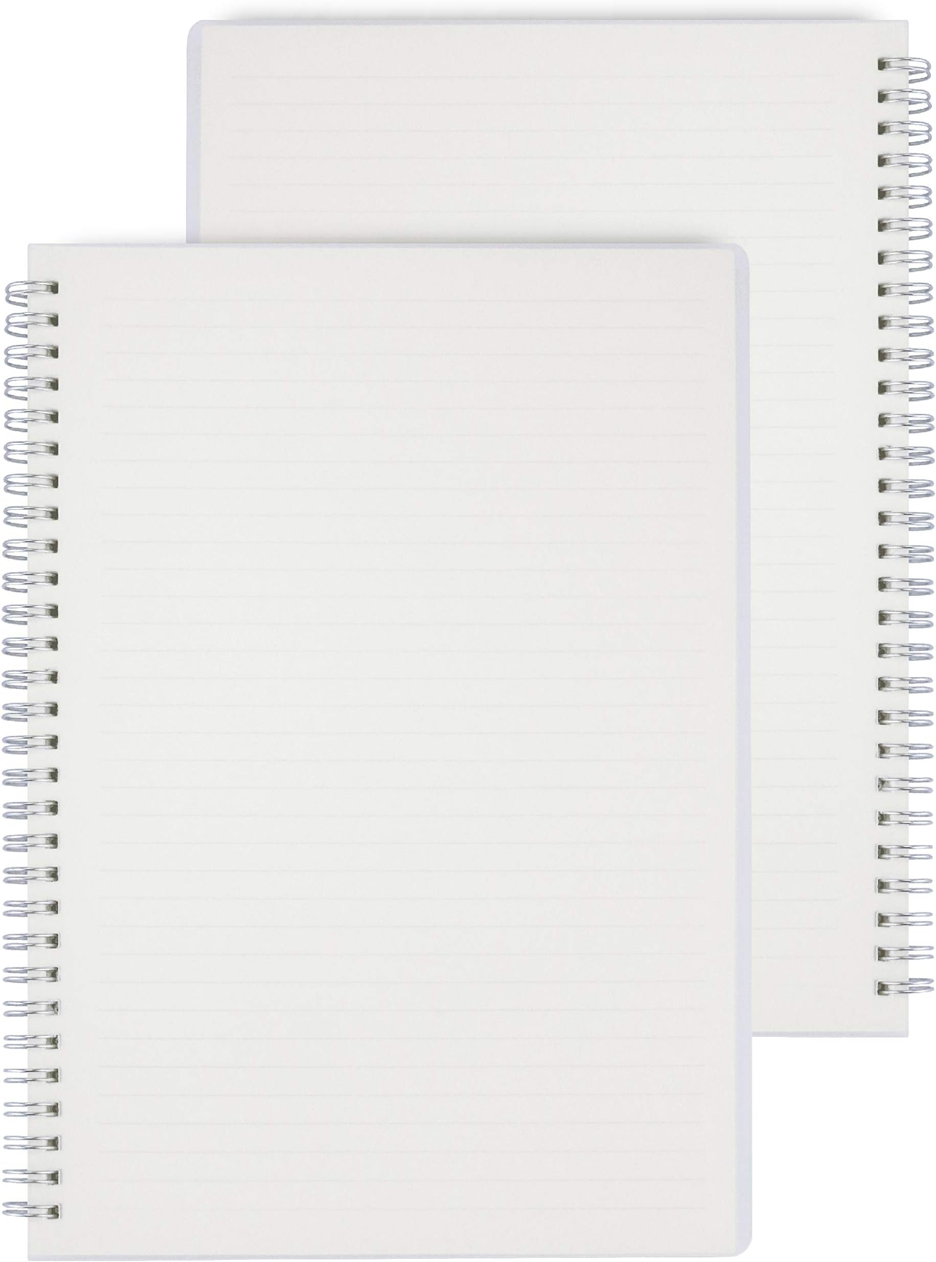 Miliko Transparent Hardcover Ruled A5 Size Wirebound/Spiral Notebook-2 Per Pack (Ruled)