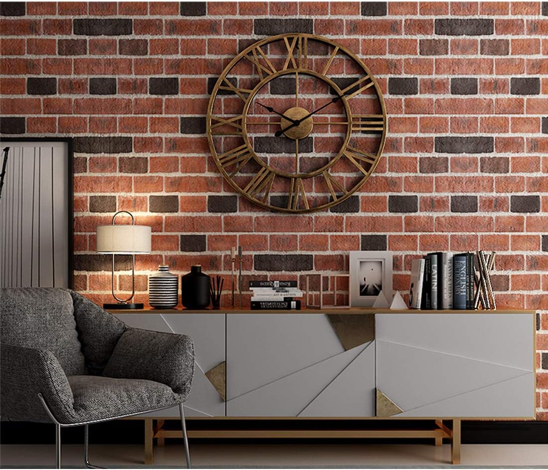 RuiyiF 24 Inch Metal Wall Clock Large Decorative Rustic Farmhouse Oversized, Silent Non-Ticking Battery Operated Kitchen Bedroom Living Room Wall Clock Large Decorative (Gold): Home & Kitchen