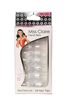 Miss Claire French Nails 24 Tfpn 1002 (S6)(Ecp 07), White, 1 Count