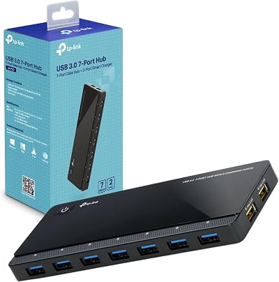 TP-Link UH720 USB Hub 7-Port 5Gbps USB 3.0 Dock Station 2x 2.4A Fast Charge