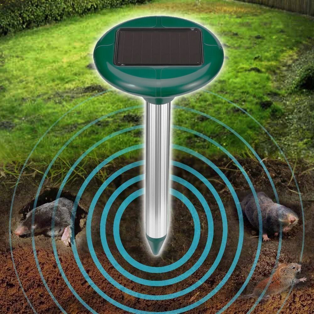 Fanatek 2 Pack Solar Mole and Snake Repeller Mole Repellent Gopher Repellent Chipmunk Repellent Repels Pest Rodents Mole Traps Mole Killer Mole Poison