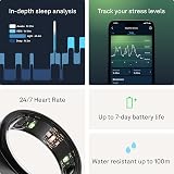 Oura Gen3 Heritage Smart Ring Size 12 Black Sleep Heart Rate Fitness view 5