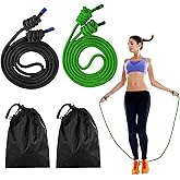 2 PCS Flow Exercise Ropes, 9 Feet Double Braid Workout Rope with Portable Bag, Cardio Weighted Jump Rope for Freestyle Skipping, Flow Fitness Rope for Men Women, Indoor Outdoor Exercise, Gym Training