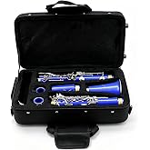 Tomotato Clarinet Case, Portable Hard Shell Gig Bag | Oxford Fabric, for Bb Clarinet Storage and Travel, with Adjustable Shoulder Strap and Two-Way Zipper