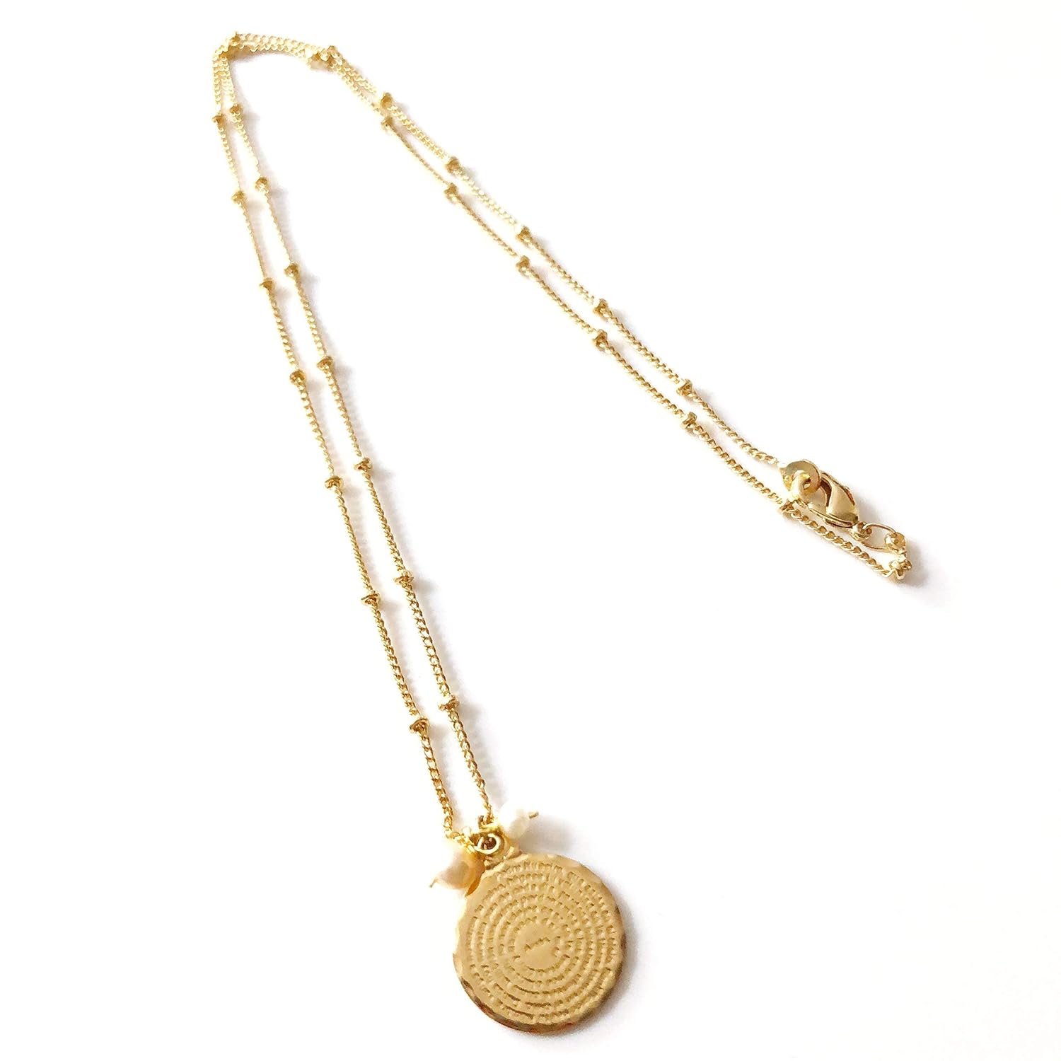 Our Father Prayer Gold Plated Necklace Collar Oración Padre