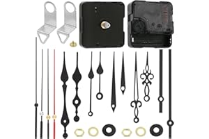 Keadic 25Pcs Quartz Clock Mechanism Replacement Set Contains High Torque Long Shaft Wall Clock Silent Movement with Long and 