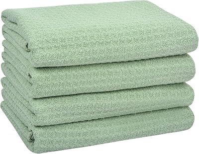 VIVOTE Microfiber Tea Towels Kitchen 40x60cm 280gsm Sage Green