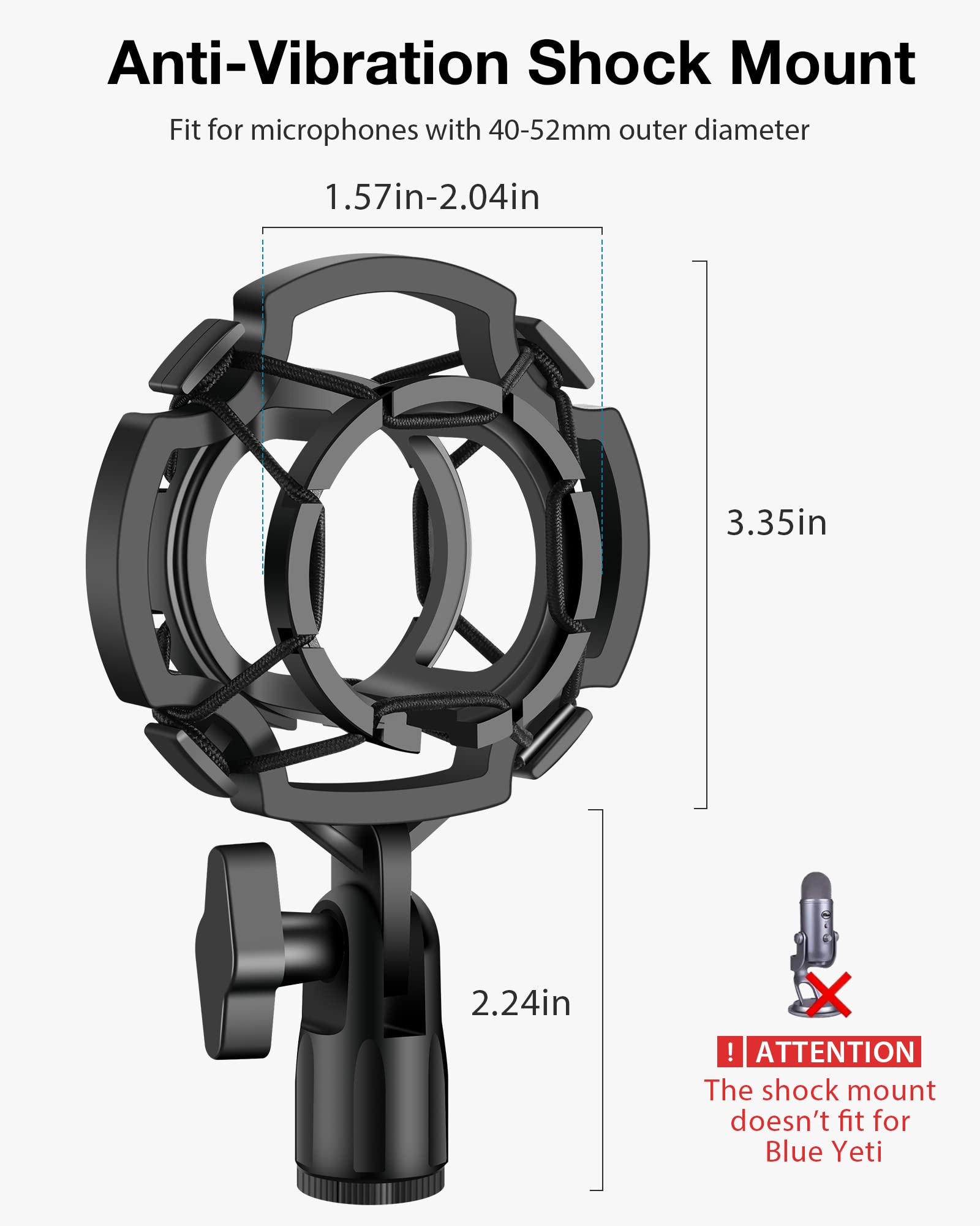 InnoGear Mic Stand Desk, Adjustable Desktop Microphone Stand Table with Shock Mount Mic Clip Pop Filter 3/8