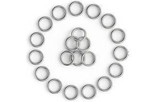 BEYOURD 3/4 inch Metal O Rings, Stainless Steel Round Ring Buckles, Solid Welded Metal ring for Dog Collars, Macrame, Hanging Strap Slings