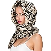 Sluxa Luxury Leopard print with Glinting gold sparkles scarf for women, Fashion women hair scarves,Big thin cotton scarf.