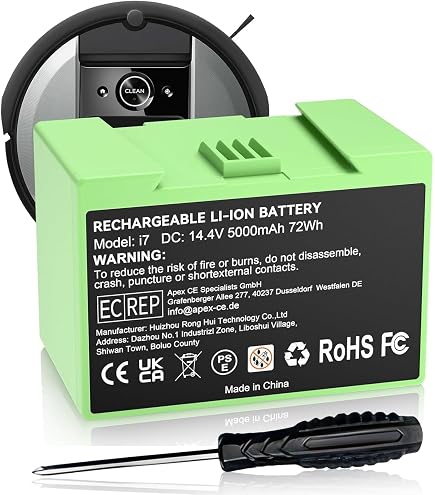 Amazon.com: Roomba i7 Vacuum Robot Battery, 14.4V 2600mAh Li-ion