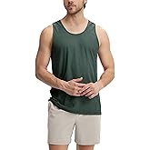ODODOS Men's Performance Tank - odSTRATUM Tech Muscle Tee, Ultra Soft Moisture Wicking UPF 50+ Fitness Sleeveless Shirts