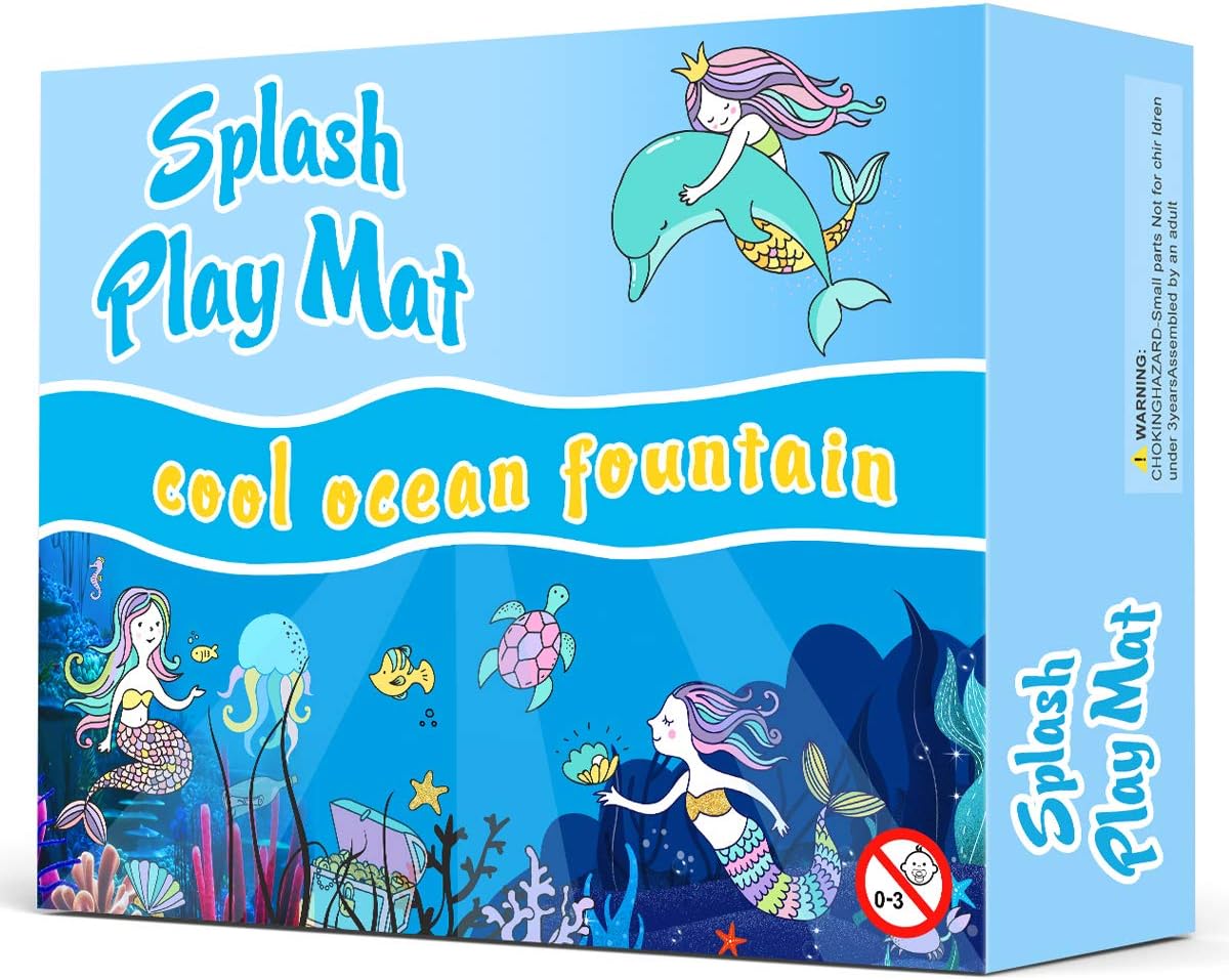 Holiky Sprinkler for Kids, Upgraded 68" Pool Toys for Kids 3-10, Toddlers Water Toys Splash Pad Mat, Toys for 3 4 5 6 7 8 9 10 Year Old Boys and Girls: Toys & Games