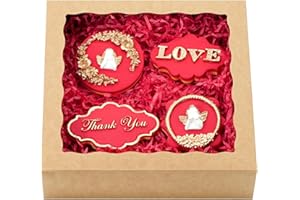 JOHOPACK 15pcs 8x8x2 Inch Bakery Boxes Cookie Boxes with window Pie Box Chocolate Covered Strawberries Box for Christmas Valentine's Mother's Day