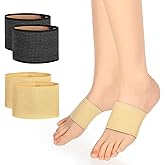 Dimeho 2 Pairs Arch Support Sleeves Plantar Brace Compression Bands Copper Arch Support Bands Sturdy Copper Infused Wrap Straps for Women Men Skin-Friendly Sleeve