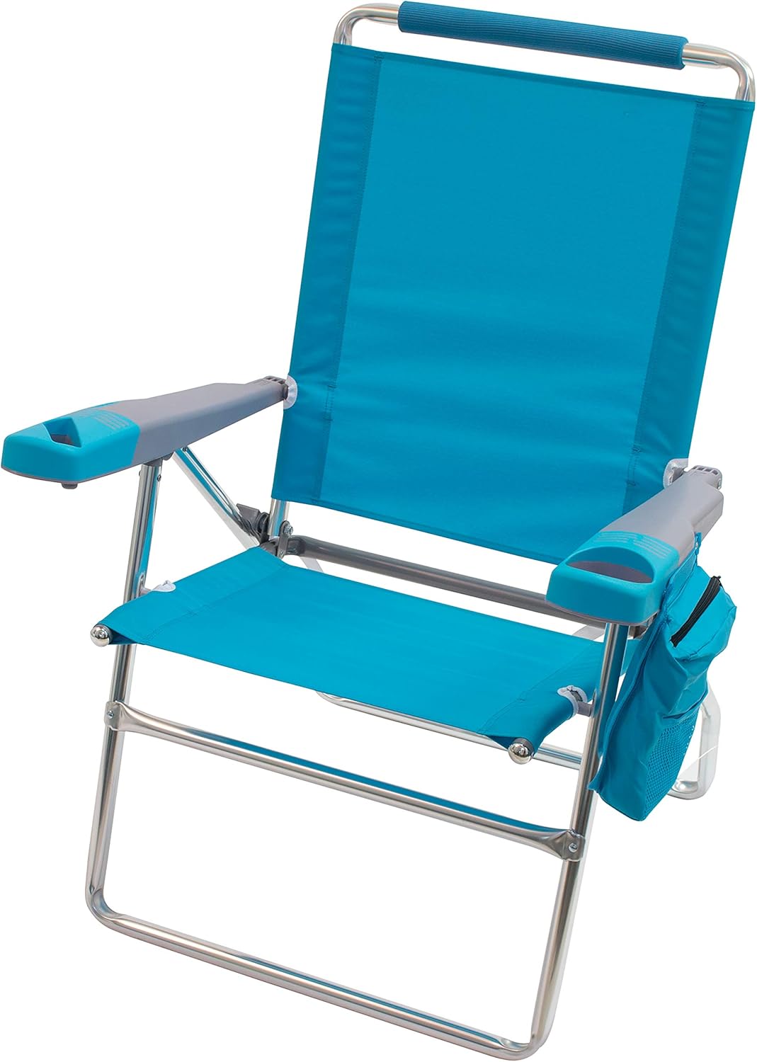 Rio Beach 17 Extended Height 4Position Folding Beach Chair Turquoise