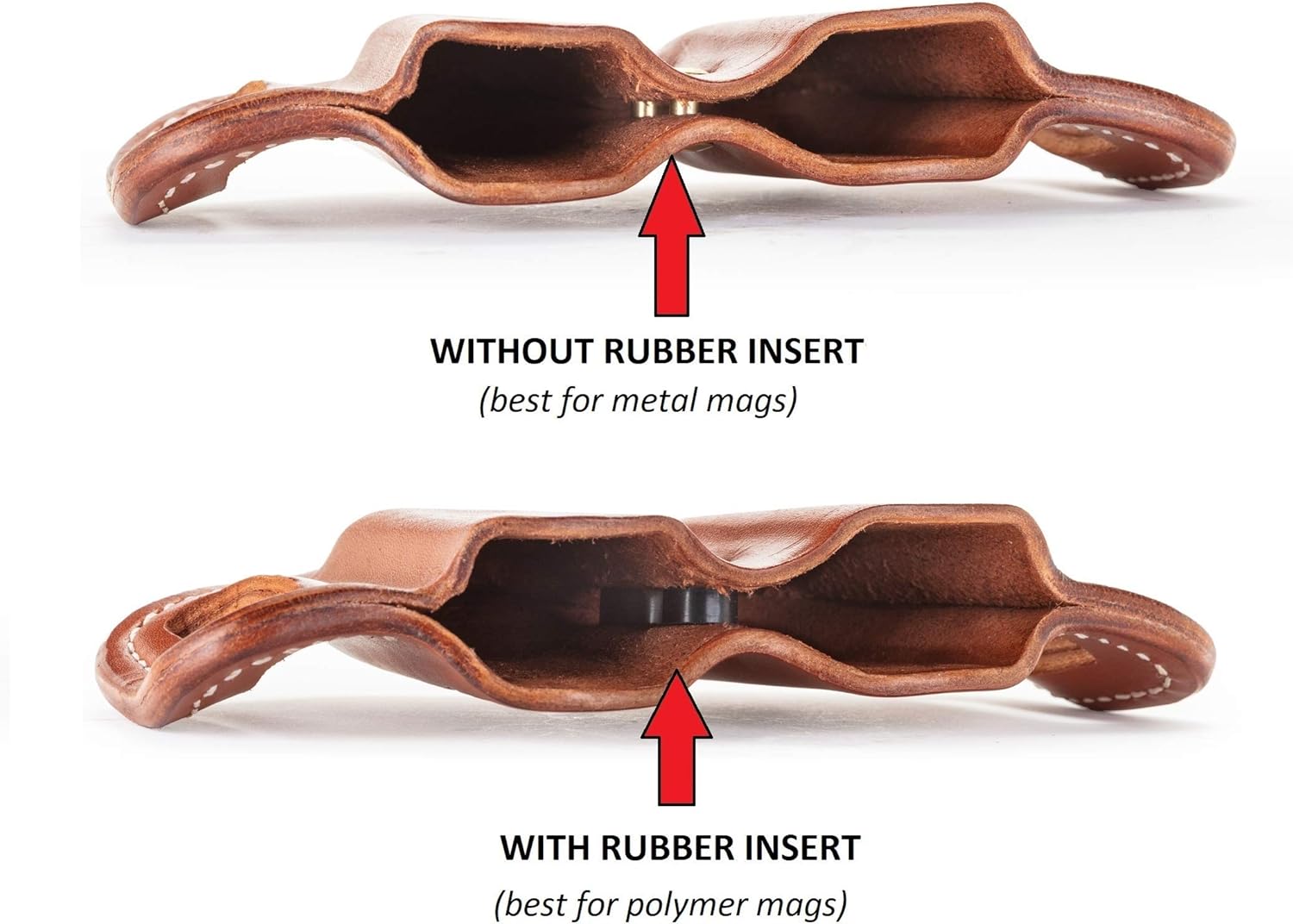 1791 GUNLEATHER 2.2 Flex Mag Holster with Adjustable Retention Screws - Double Mag Pouch for Polymer & Metal Double Mags, OWB Magazine Pouch for Belts - Classic Brown : Sports & Outdoors