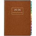 2025-2026 Weekly Appointment Book & Planner - Large 2025-2026 Daily Hourly Planner, July 2025 - June 2026, 8.5" x 11", Appointment Book with 15-Minute Interval + Thick Paper + Pocket - Brown