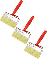 QWORK 3 Pack Paint Brush Set 30x120mm Pig Bristle Fence Deck Shed Outdoor view 7