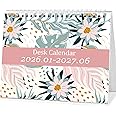 Koncci Desk Calendar from January 2026 to June 2027, 18 Months Standing Flip With Thick Paper, 8.5''x7'' Desktop Calendar wit